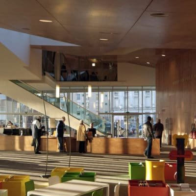 Médiathèque d'Armentières par Béal-Blanckaert en France Mediatheque Armentiere Beal Blanckaert 4 400x400