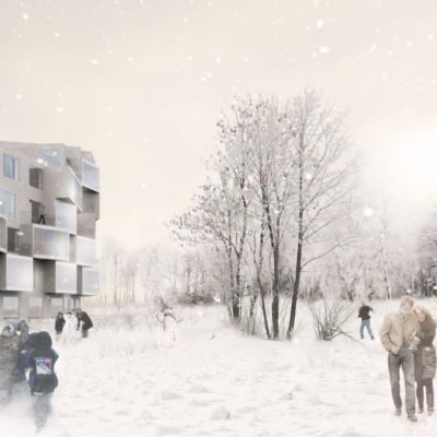 Bjarke Ingels démontre son talent en remportant le projet pilote de Kouvola en Finlande. Rendu BIG E2 Finlande 5 400x400