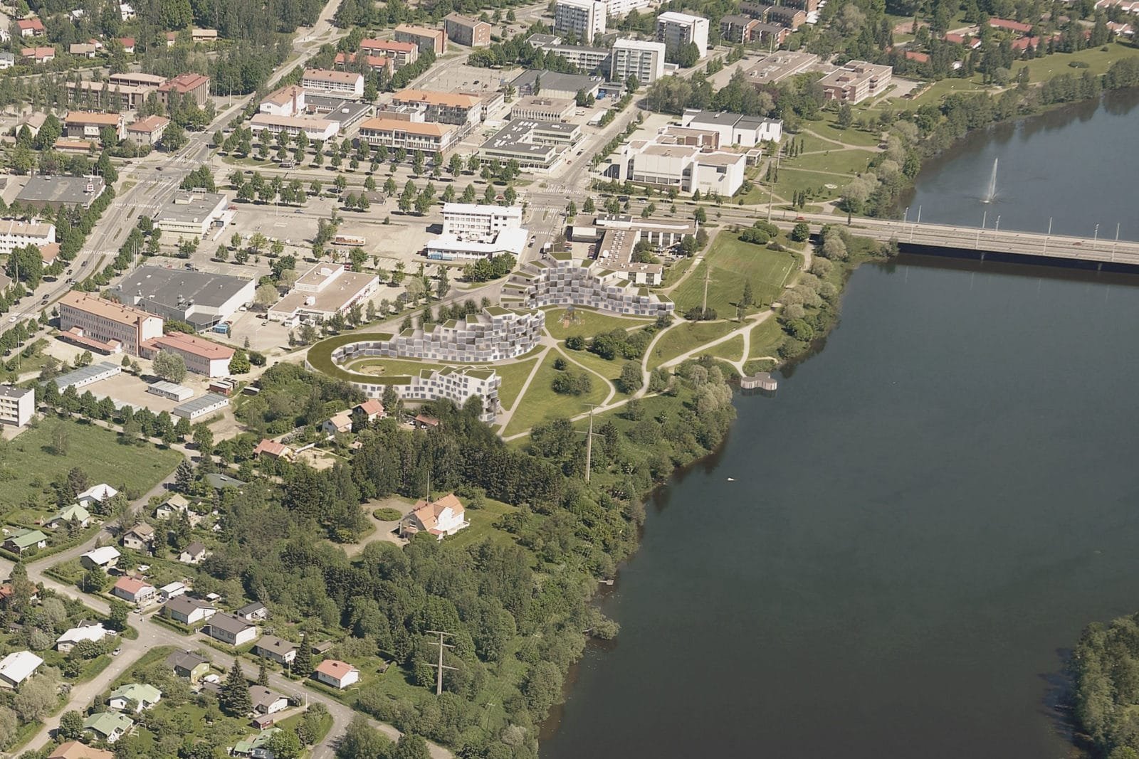 Bjarke Ingels démontre son talent en remportant le projet pilote de Kouvola en Finlande. © BIG