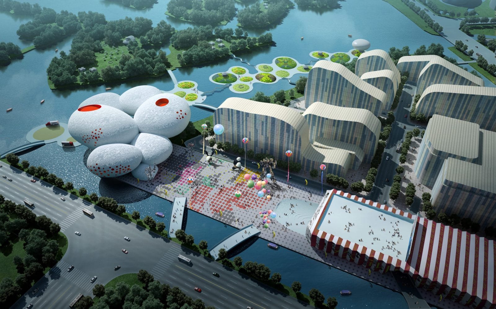 Musée du Comique et de l’Animation à Hangzhou en Chine par MVRDV. © MVRDV