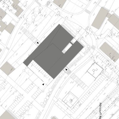 Médiathèque de Méricourt par Jérôme de Alzua Architecture avec l'Atelier 9.81. Mediatheque Mericourt 10 400x400
