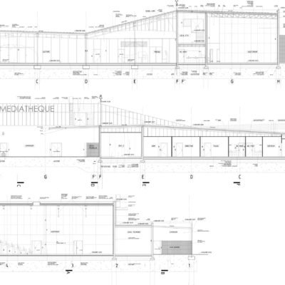 Médiathèque de Méricourt par Jérôme de Alzua Architecture avec l'Atelier 9.81. Mediatheque Mericourt 8 400x400