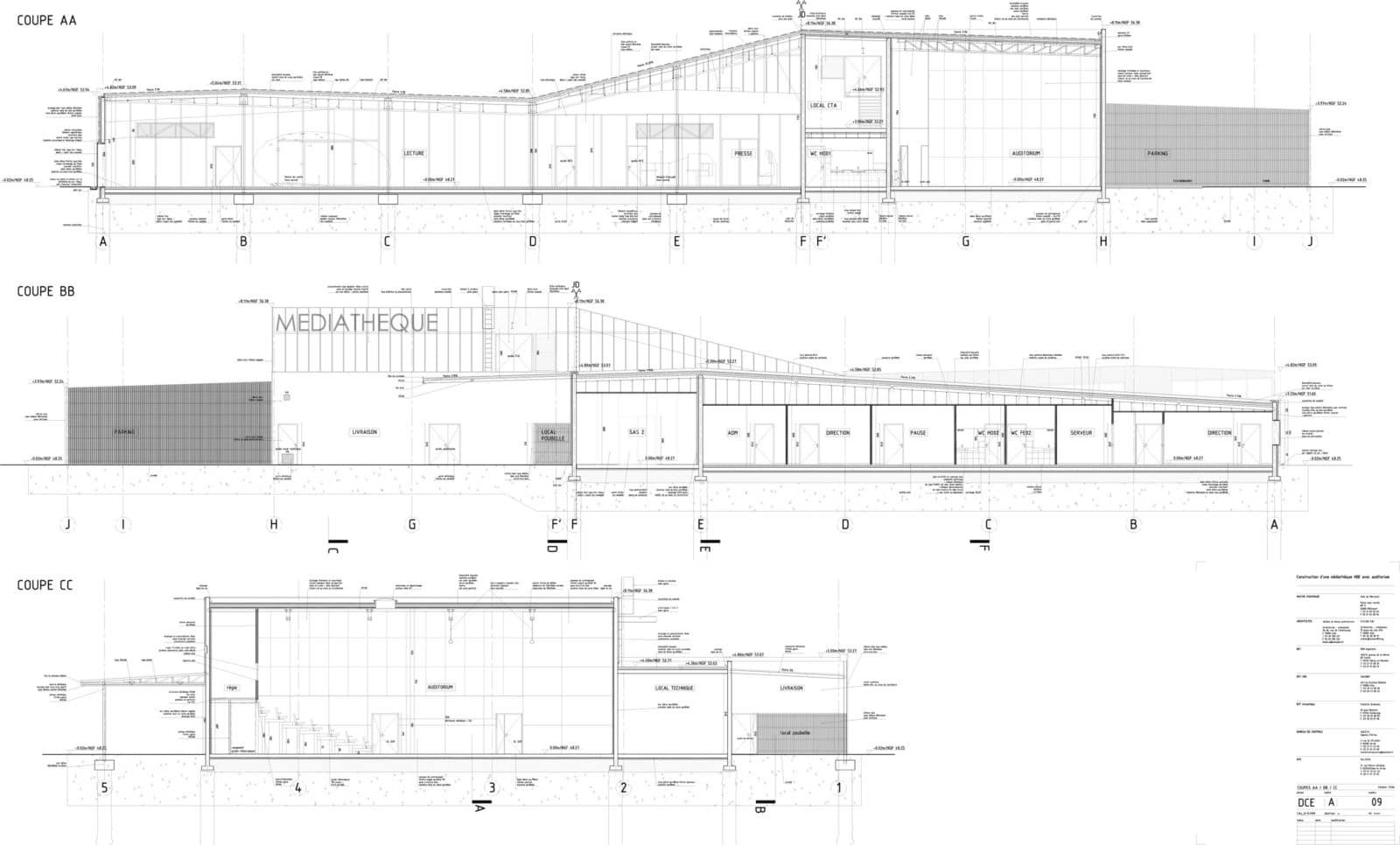Médiathèque de Méricourt par Jérôme de Alzua Architecture avec l'Atelier 9.81. © Atelier 9.81