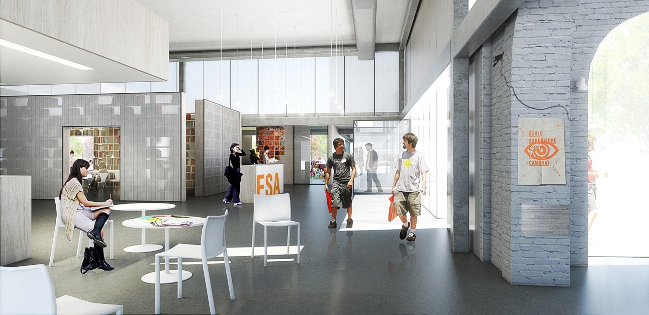 École Supérieure d’Art de Cambrai par l’Atelier 9.81 © Atelier 9.81