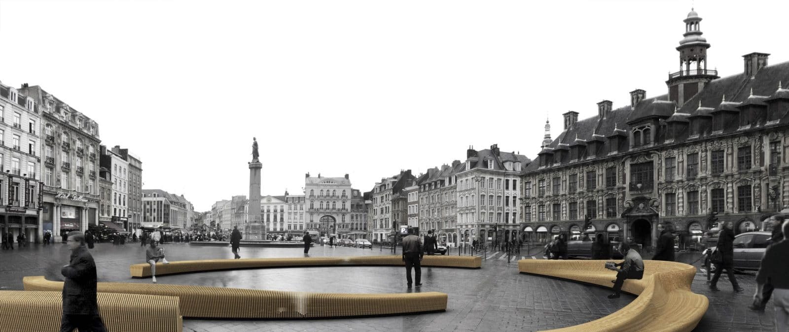 Aménagement de la Grande Place de Lille par Chartier-Corbasson architectes. © Chartier-Corbasson