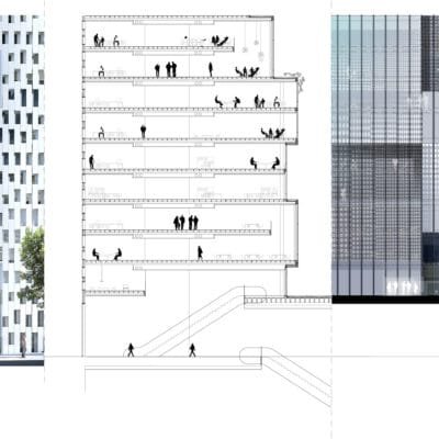 Des bureaux clairs comme le cristal pour Oslo par C.F. Møller Architects et Kristin Jarmund Arkitekter. Crystalclear Oslo 10 400x400