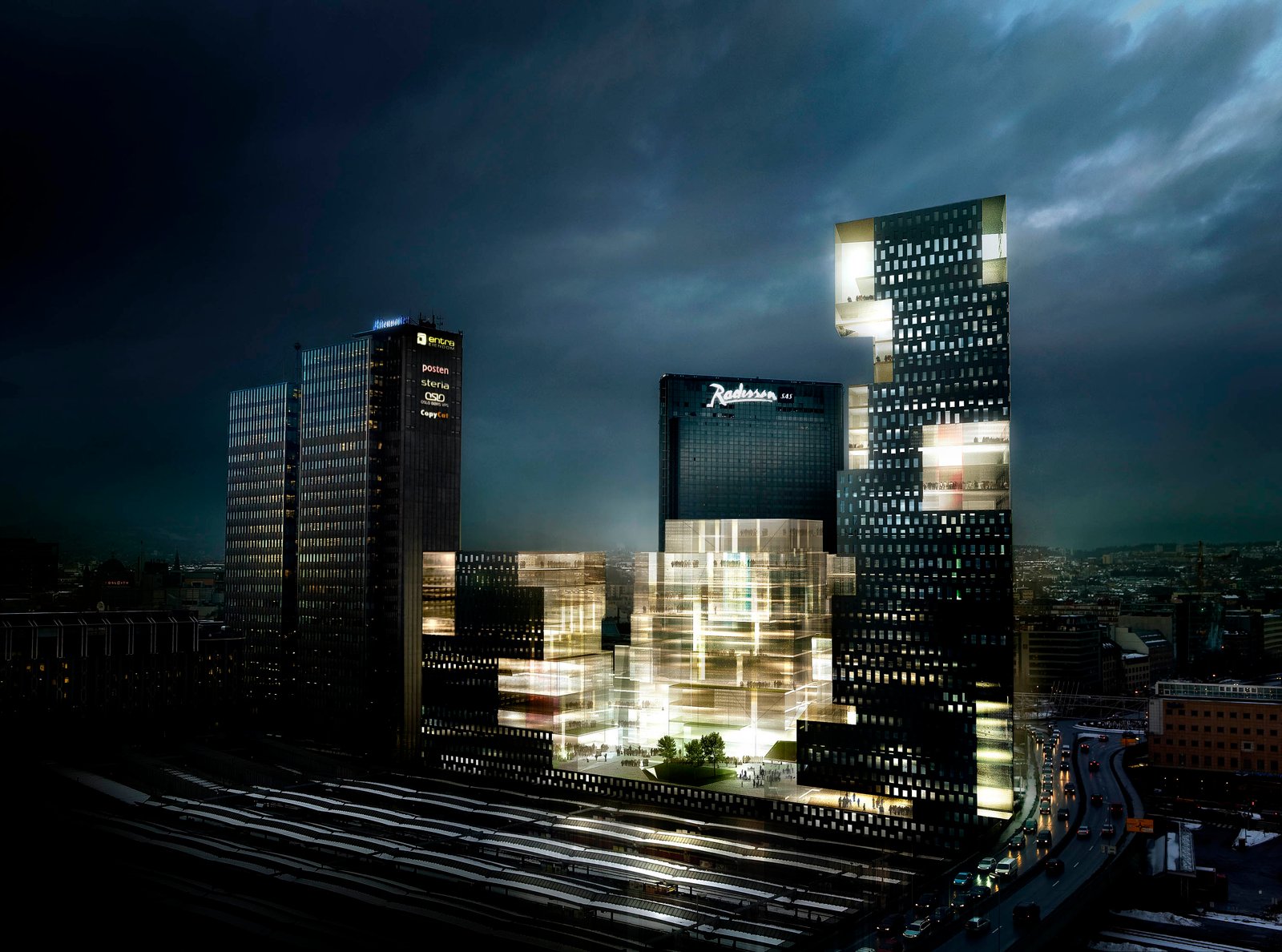 Des bureaux clairs comme le cristal pour Oslo par C.F. Møller Architects et Kristin Jarmund Arkitekter. © C.F. Møller Architects