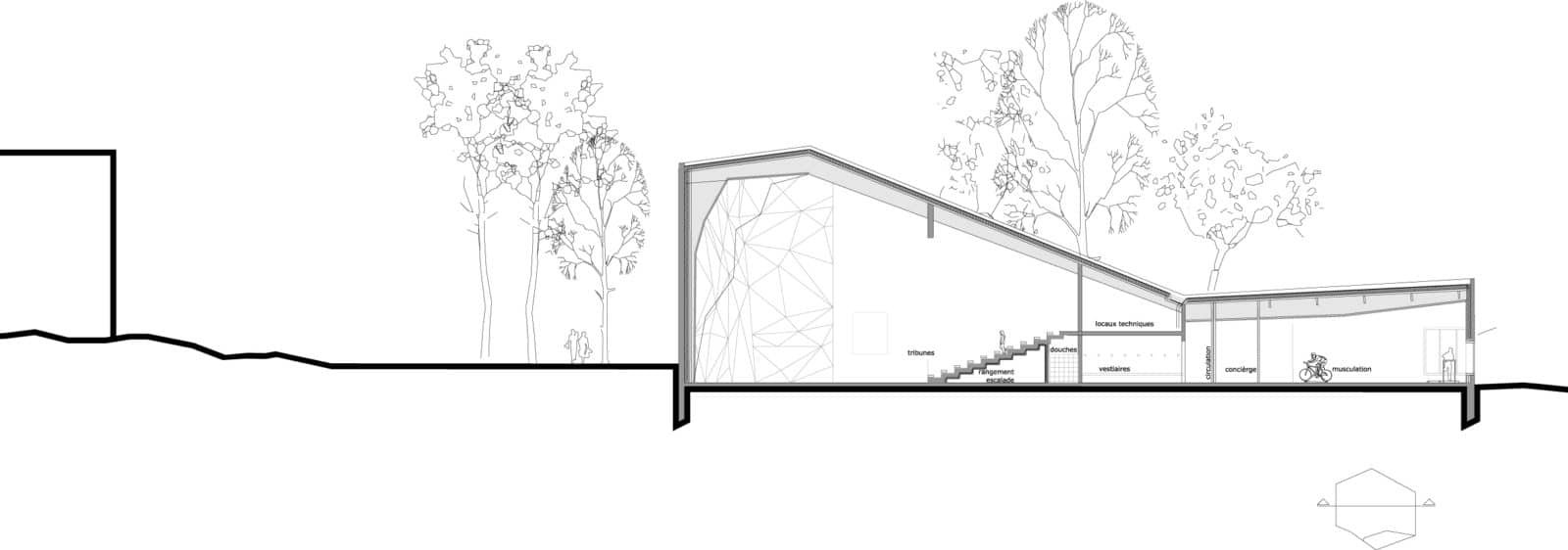 Salle d’escalade de Mons-en-Barœul par Béal & Blanckaert © Béal & Blanckaert