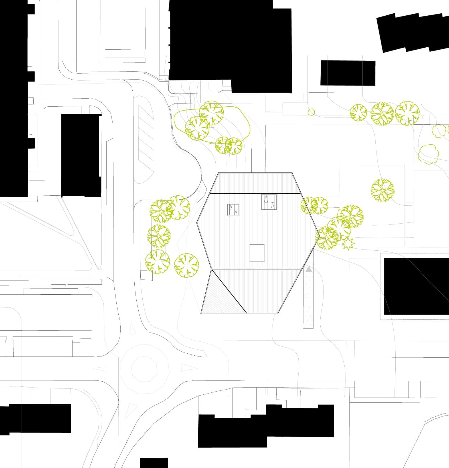 Salle d’escalade de Mons-en-Barœul par Béal & Blanckaert © Béal & Blanckaert