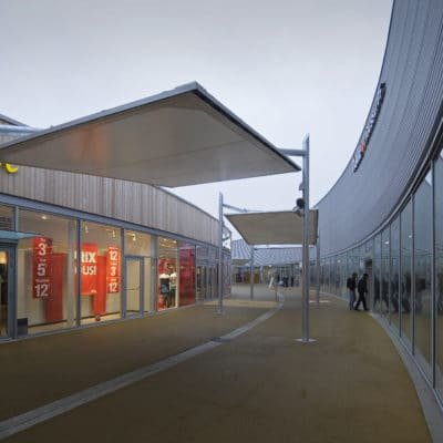 Un éco-commerco-parc à Seclin par AREP. Centre Commercial Seclin 8 400x400