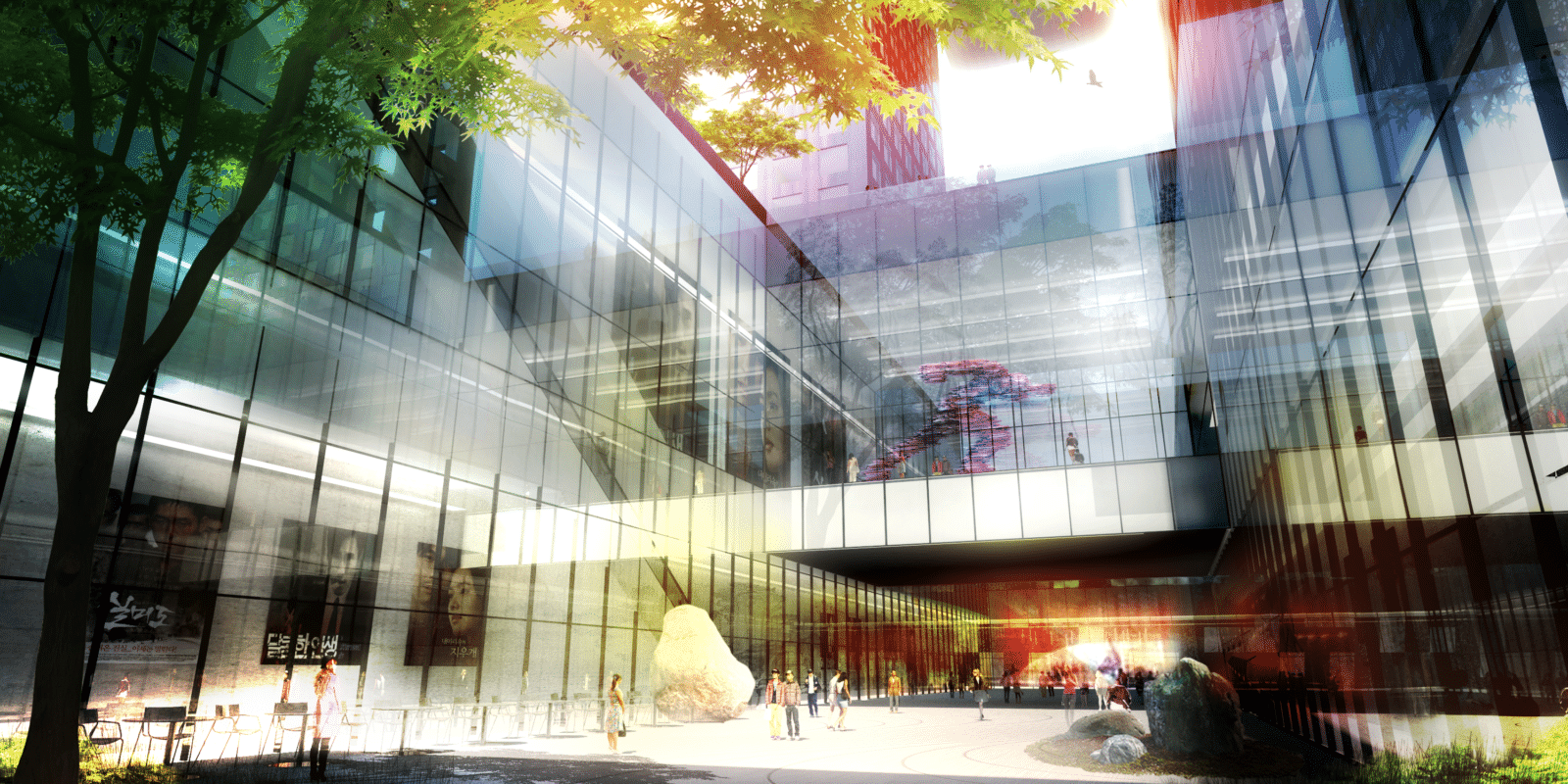 Les nordistes dessinent le ciel de Séoul (projet de BIG) © BIG