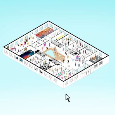 Collège Bornego à Heerenveen par HVDN et Studioninedots. Horizontal Poster Pixel 400x400