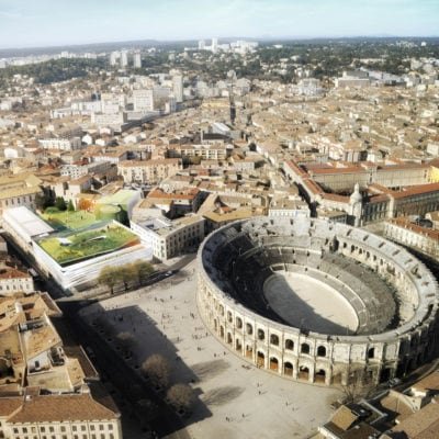 Projet d’Élisabeth de Portzamparc pour le Musée de la Romanité MUSEE Romanite Nimes Portzamparc 13 400x400