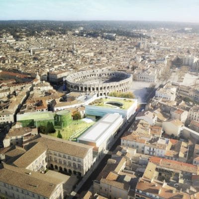 Projet d’Élisabeth de Portzamparc pour le Musée de la Romanité MUSEE Romanite Nimes Portzamparc 14 400x400