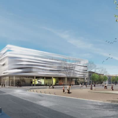 Projet d’Élisabeth de Portzamparc pour le Musée de la Romanité MUSEE Romanite Nimes Portzamparc 17 400x400