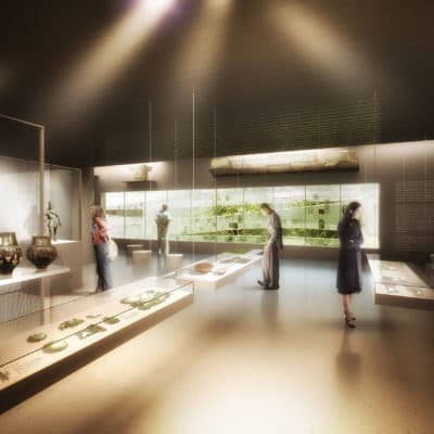 Projet d’Élisabeth de Portzamparc pour le Musée de la Romanité MUSEE Romanite Nimes Portzamparc 2 400x400