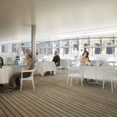 Projet d’Élisabeth de Portzamparc pour le Musée de la Romanité MUSEE Romanite Nimes Portzamparc 22 400x400