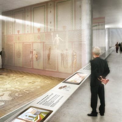 Projet d’Élisabeth de Portzamparc pour le Musée de la Romanité MUSEE Romanite Nimes Portzamparc 24 400x400