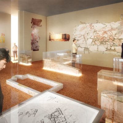 Projet d’Élisabeth de Portzamparc pour le Musée de la Romanité MUSEE Romanite Nimes Portzamparc 27 400x400