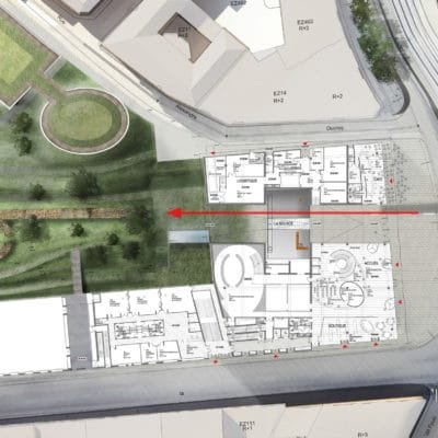 Projet d’Élisabeth de Portzamparc pour le Musée de la Romanité MUSEE Romanite Nimes Portzamparc 4 400x400