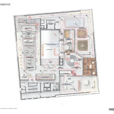 Projet d’Élisabeth de Portzamparc pour le Musée de la Romanité MUSEE Romanite Nimes Portzamparc 6 400x400