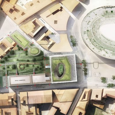 Projet d’Élisabeth de Portzamparc pour le Musée de la Romanité MUSEE Romanite Nimes Portzamparc 8 400x400