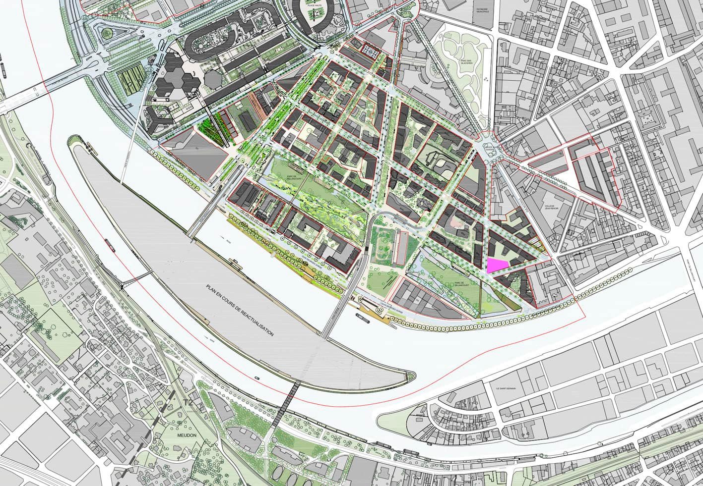 Immeuble de bureaux Ya à Boulogne-Billancourt par Studioninedots. Immeuble Ya