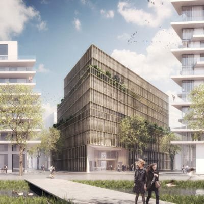 Immeuble de bureaux Ya à Boulogne-Billancourt par Studioninedots. Immeuble Ya Kaufmann Broad Boulogne Billancourt 1 400x400