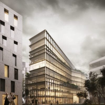 Immeuble de bureaux Ya à Boulogne-Billancourt par Studioninedots. Immeuble Ya Kaufmann Broad Boulogne Billancourt 3 400x400