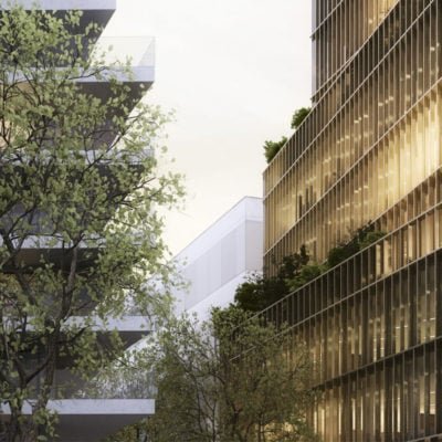 Immeuble de bureaux Ya à Boulogne-Billancourt par Studioninedots. Immeuble Ya Kaufmann Broad Boulogne Billancourt 4 400x400