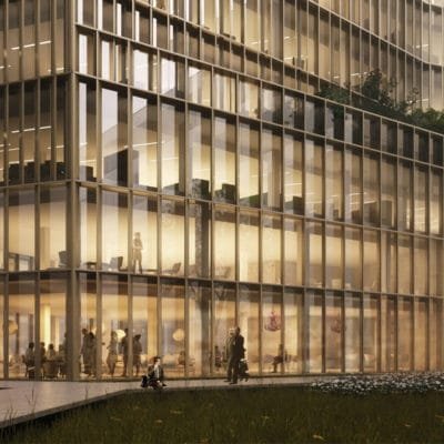 Immeuble de bureaux Ya à Boulogne-Billancourt par Studioninedots. Immeuble Ya Kaufmann Broad Boulogne Billancourt 5 400x400