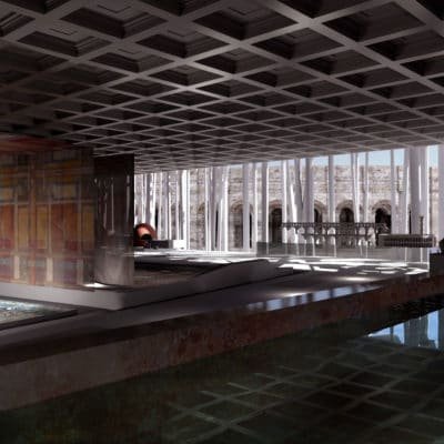 Projet de l'agence Rudy Ricciotti pour le Musée de la Romanité Musee Romanite Nimes Rudy Ricciotti 1 400x400