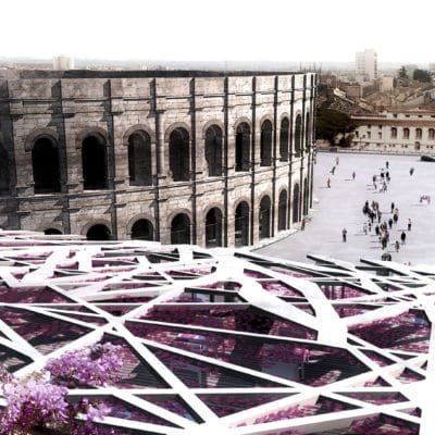 Projet de l'agence Rudy Ricciotti pour le Musée de la Romanité Musee Romanite Nimes Rudy Ricciotti 18 400x400