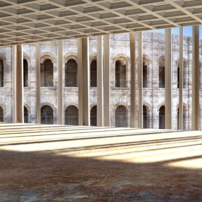 Projet de l'agence Rudy Ricciotti pour le Musée de la Romanité Musee Romanite Nimes Rudy Ricciotti 23 400x400