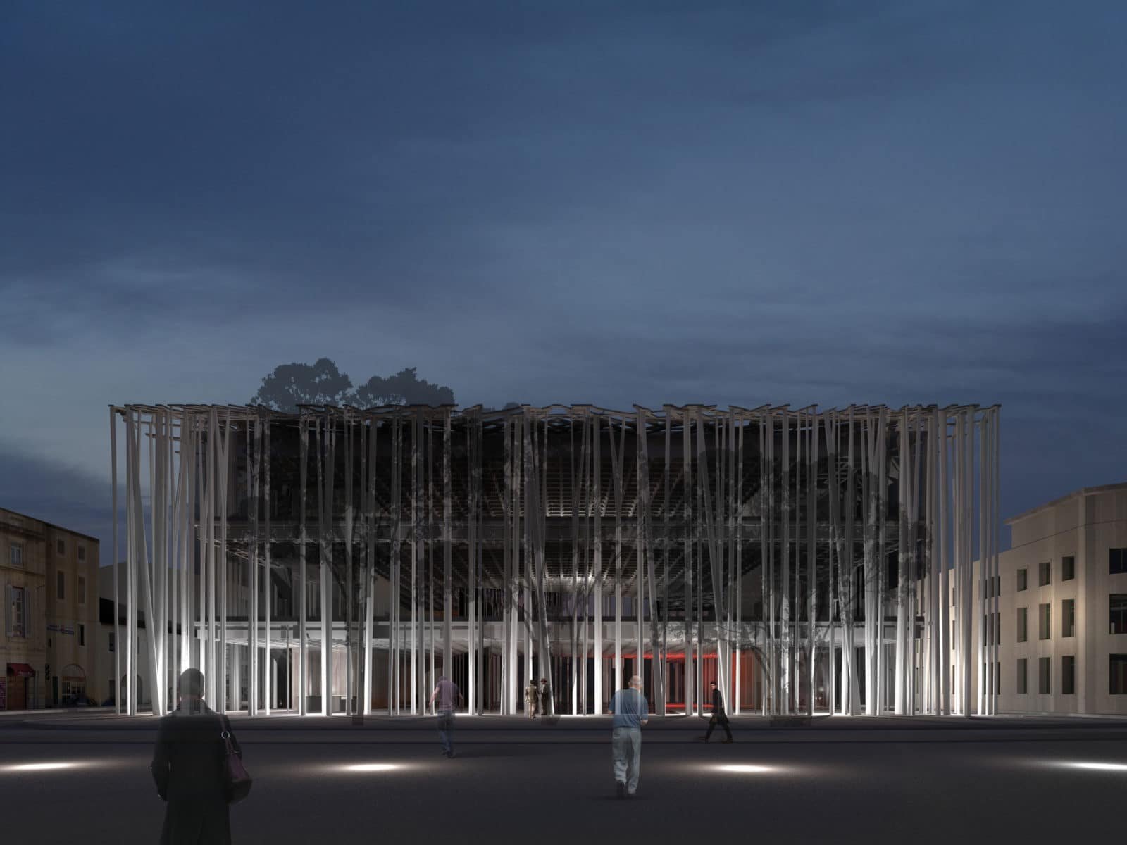 Projet de l'agence Rudy Ricciotti pour le Musée de la Romanité © Agence Rudy Ricciotti