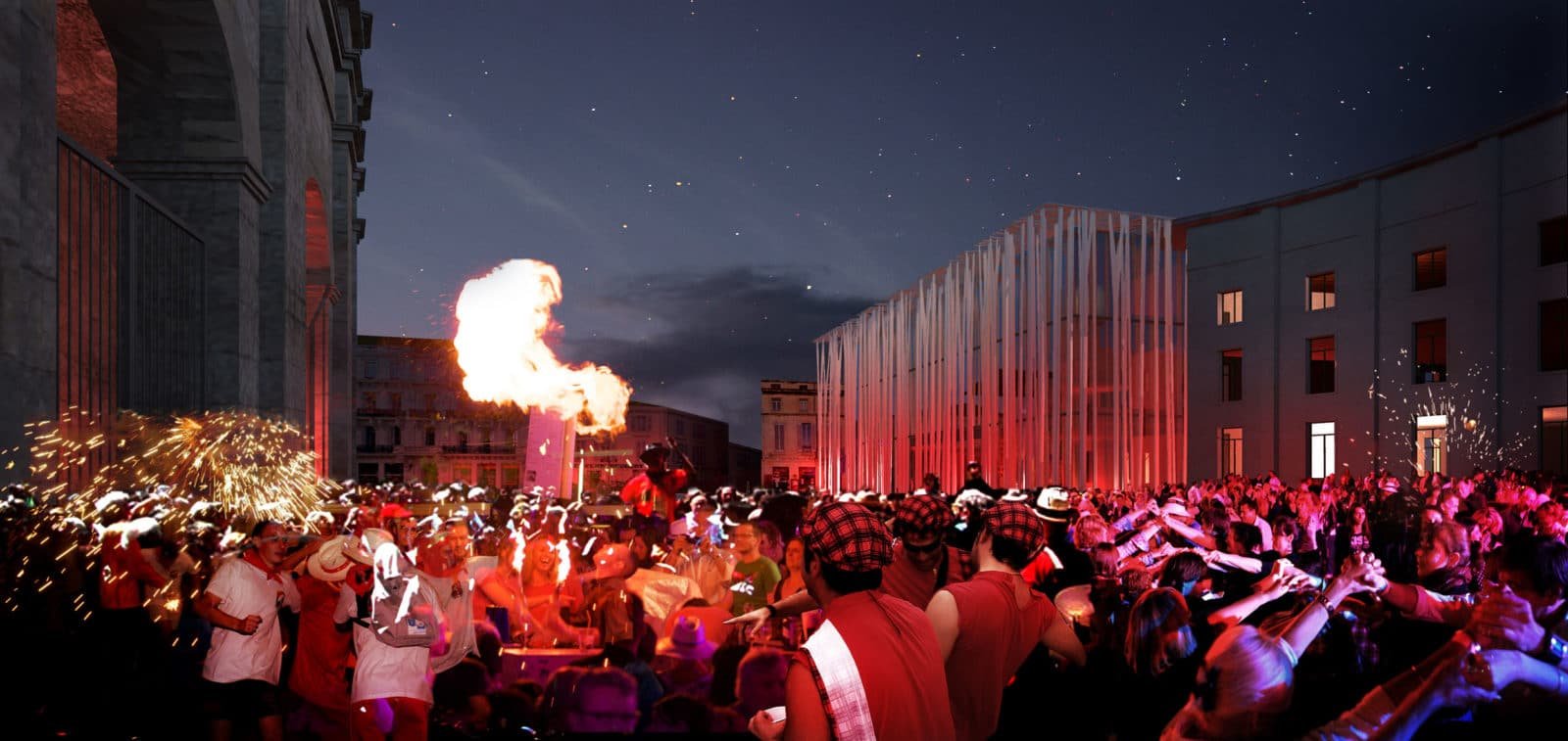 Projet de l'agence Rudy Ricciotti pour le Musée de la Romanité © Agence Rudy Ricciotti