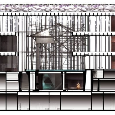 Projet de l'agence Rudy Ricciotti pour le Musée de la Romanité Musee Romanite Nimes Rudy Ricciotti 9 400x400