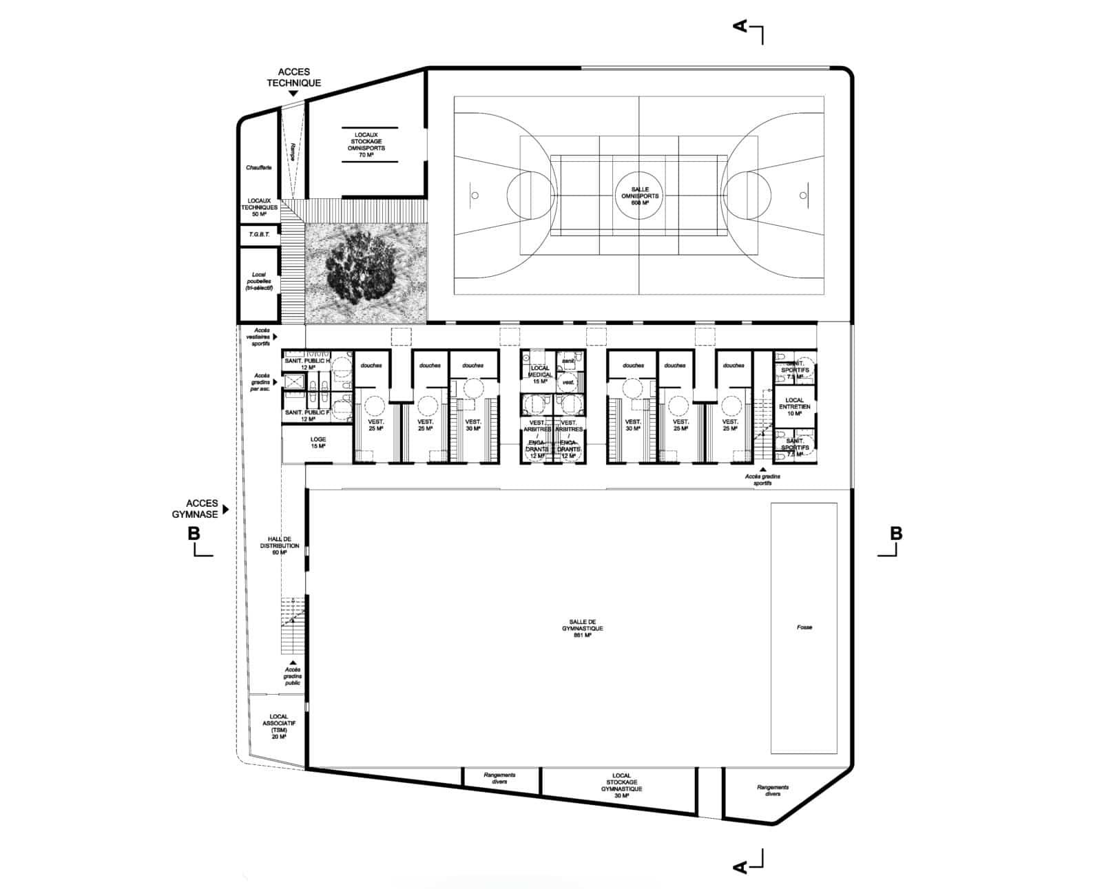 Atlantis Sport à Massy par Christophe Gulizzi Architecte © Agence Christophe Gulizzi