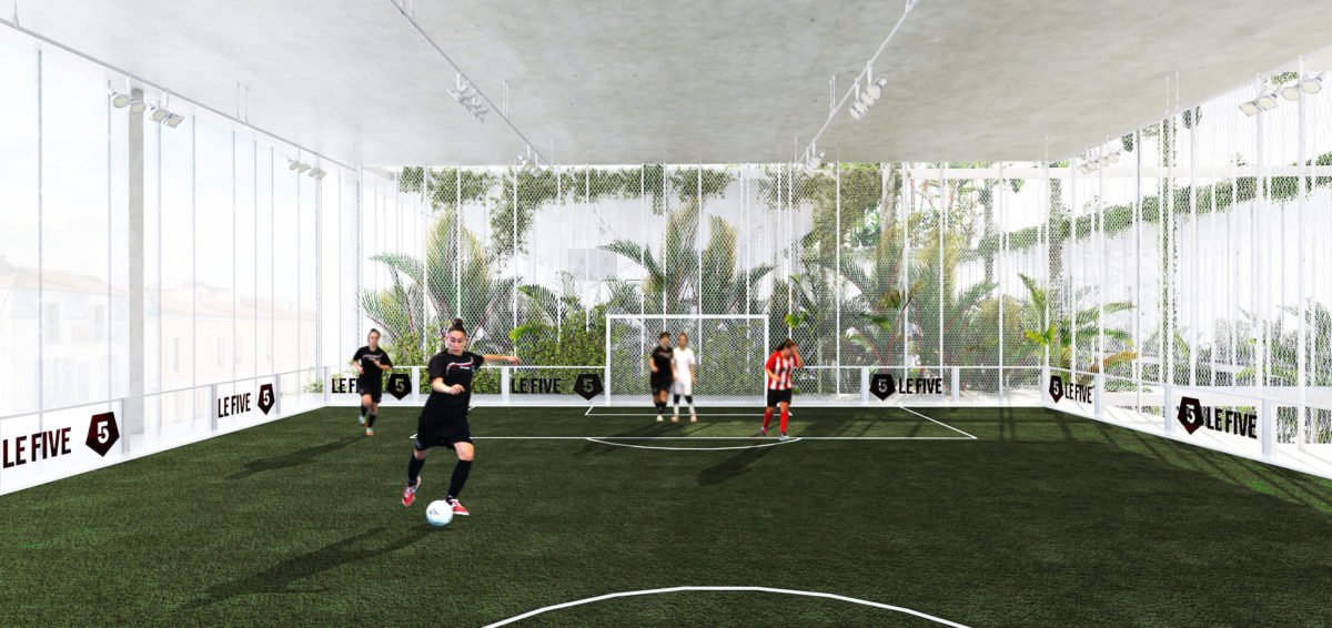 Laisné et Roussel dévoile une cité du bien-être à Nice Oasis Foot Five Copyright Laisne Roussel 1200x566