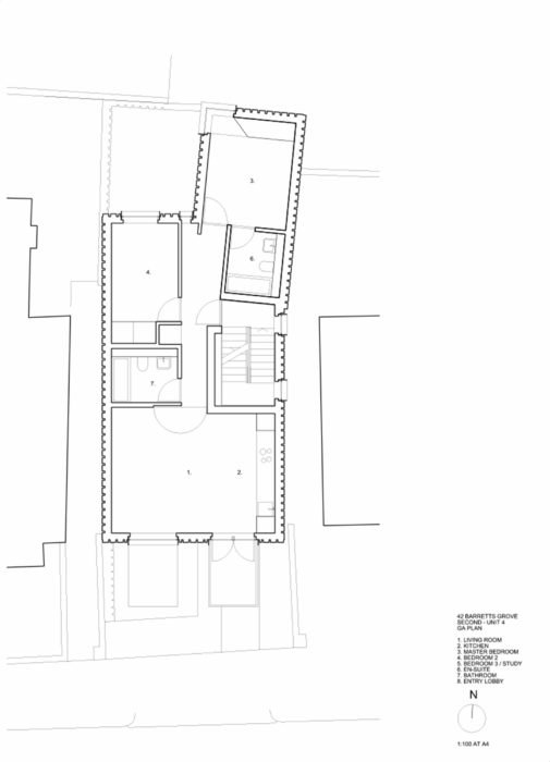 Immeuble Barretts Grove par Groupwork + Amin Taha Barretts Grove House Groupwork 1 100 Gas 02 Second 505x700