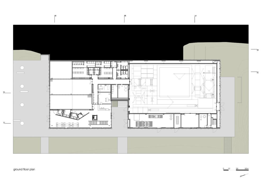 Centre de gymnastique de Guimarães par Pitagoras Group Gymnase Guimaraes Liege Pitagoras Group Rdc 990x700