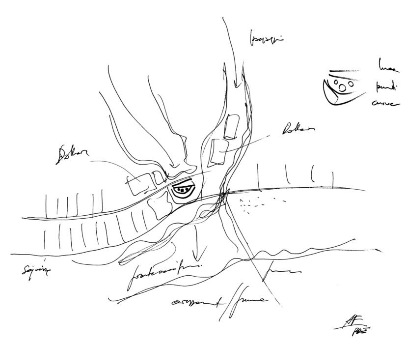 Un musée pour les voitures de Dallara par Alfonso Femia Musee Dallara Academy Alfonso Femia Croquis1 827x700